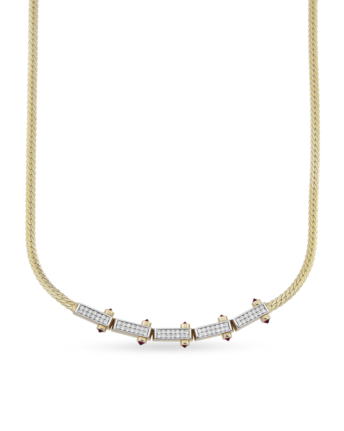 Bar Woven Chain Necklace