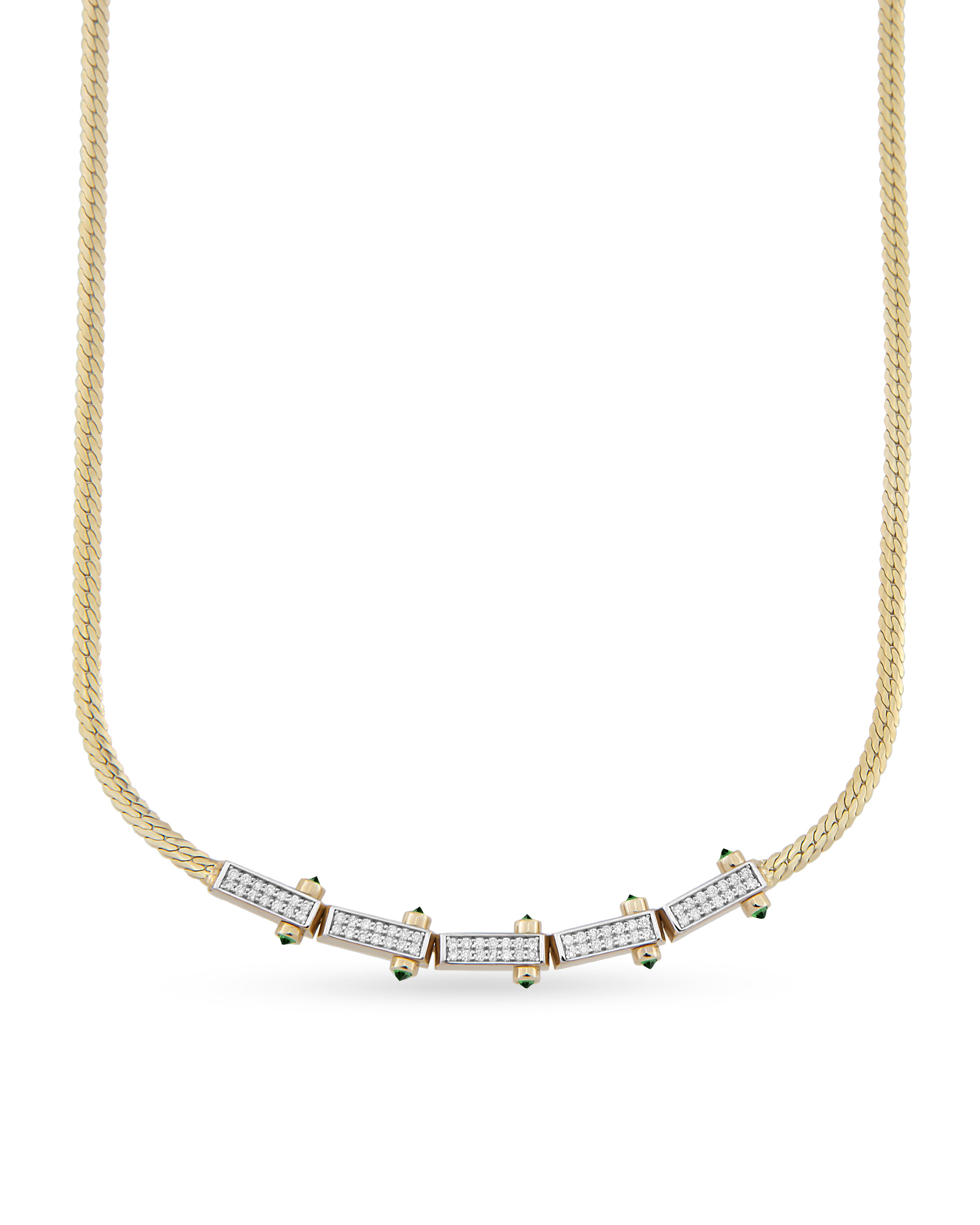 Bar Woven Chain Necklace