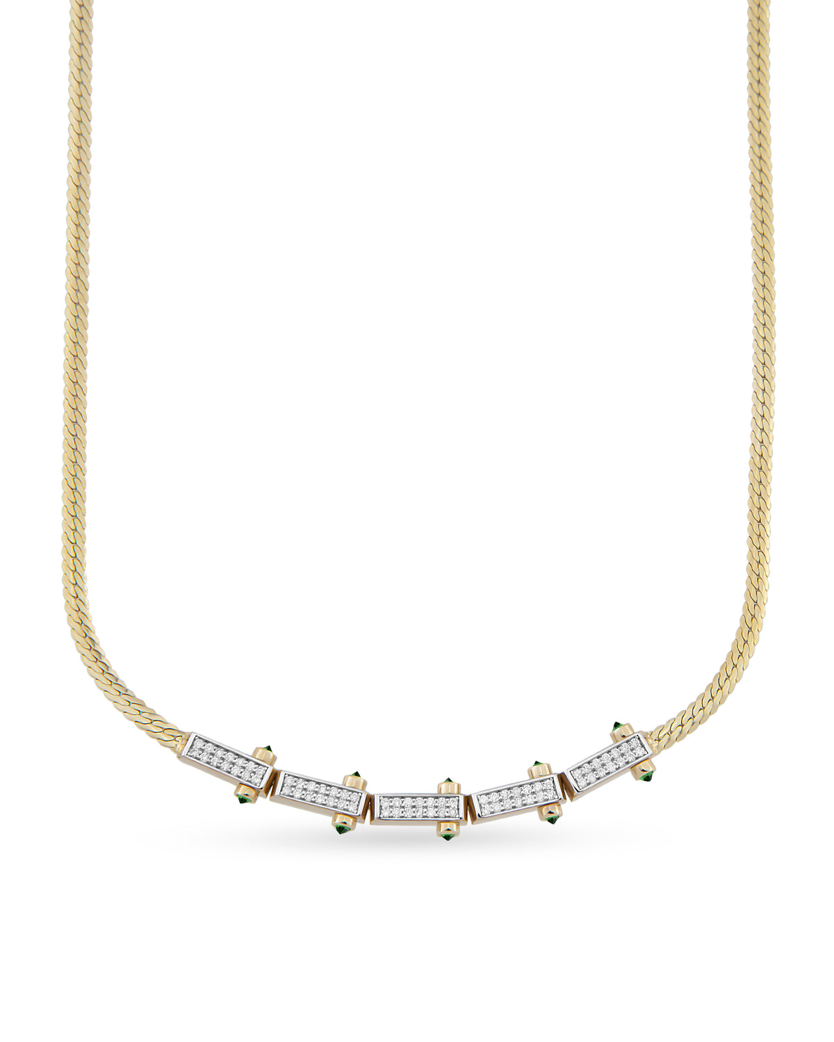 Bar Woven Chain Necklace