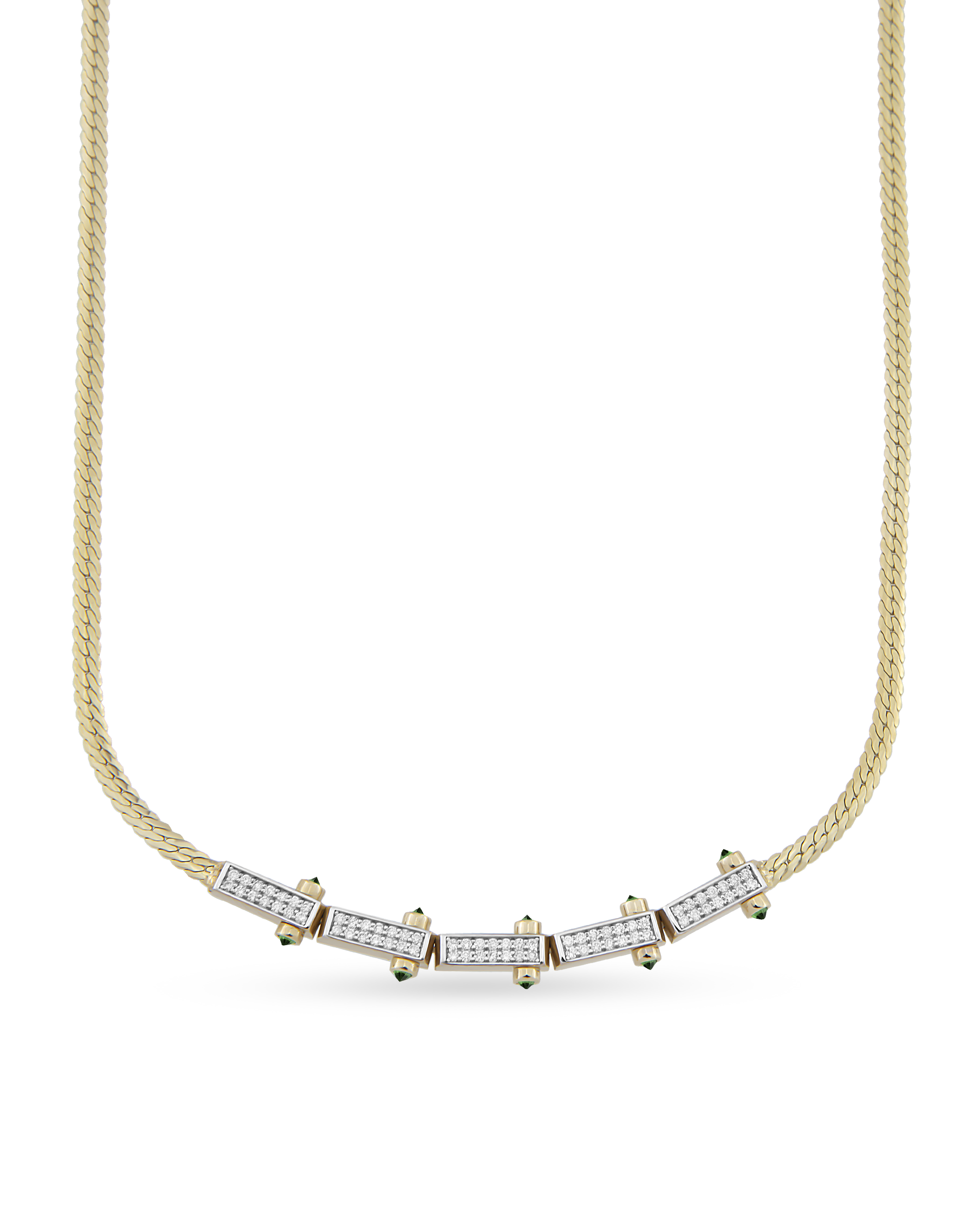 Bar Woven Chain Necklace