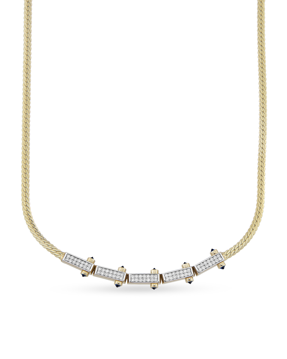 Bar Woven Chain Necklace