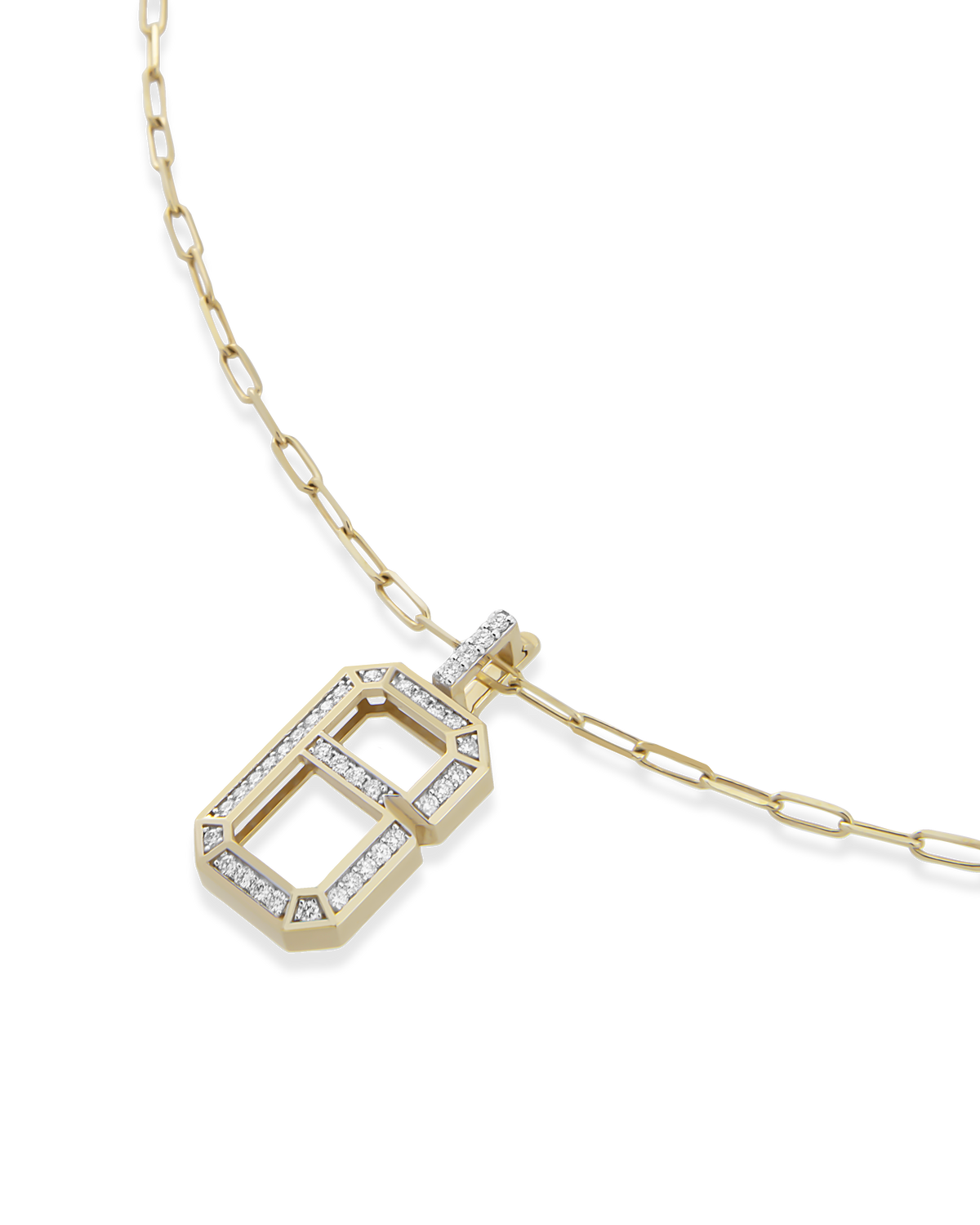 Baguette Monogram Necklace