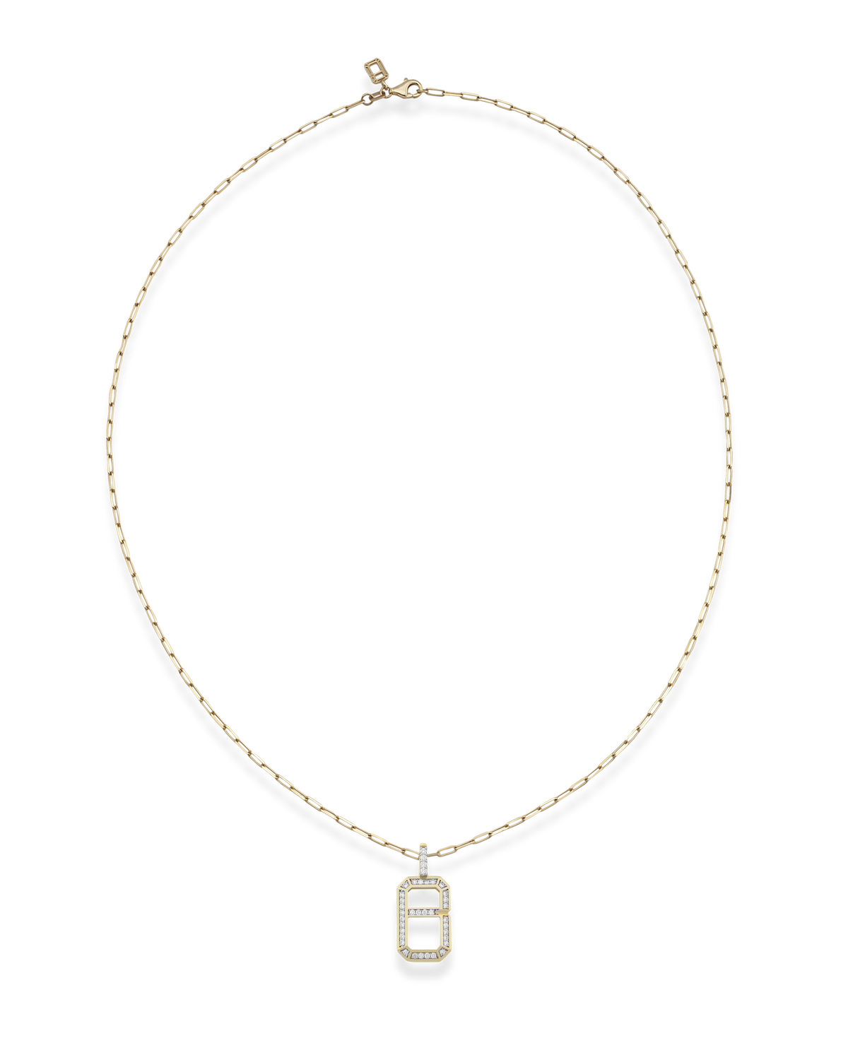 Baguette Monogram Necklace