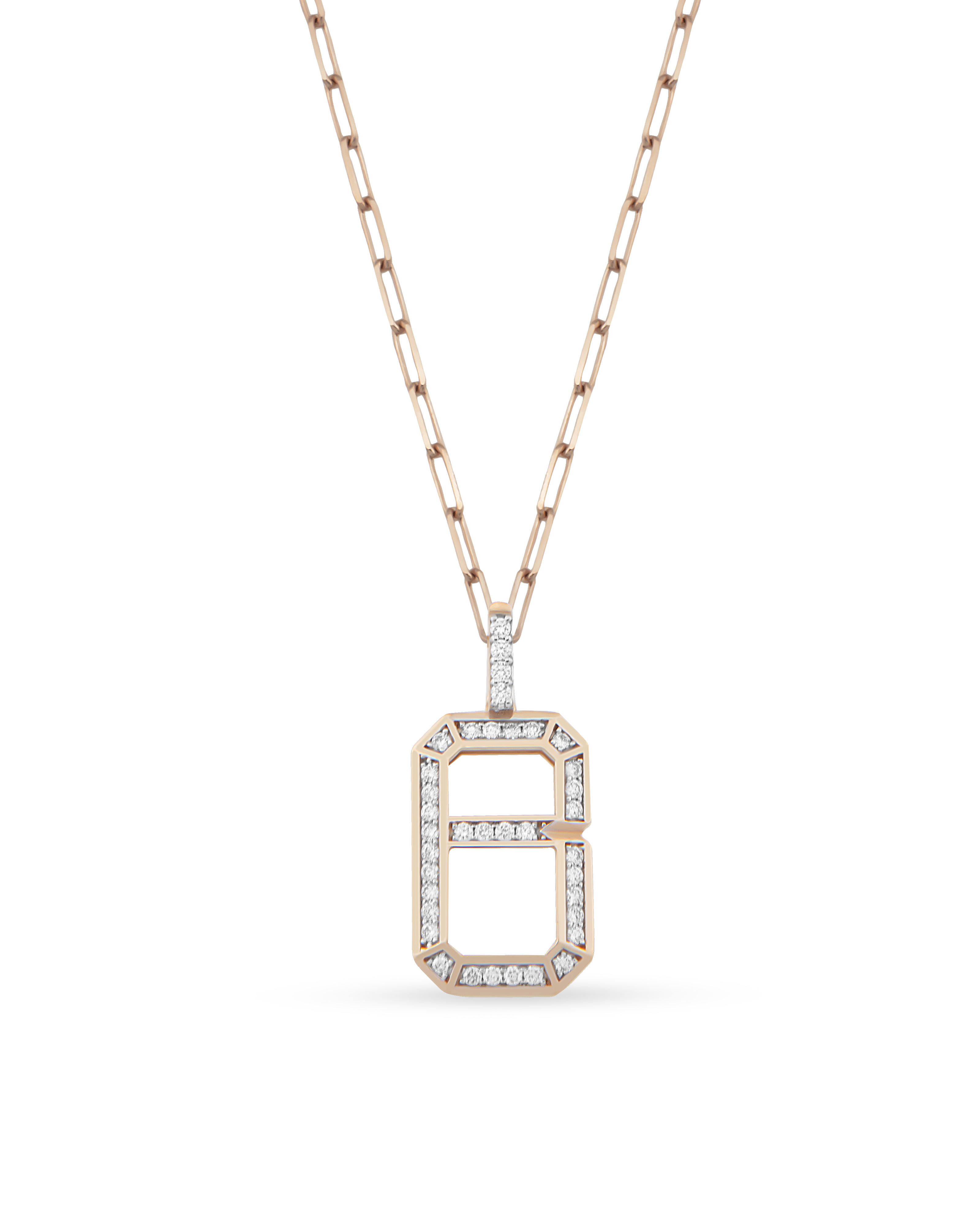Baguette Monogram Necklace
