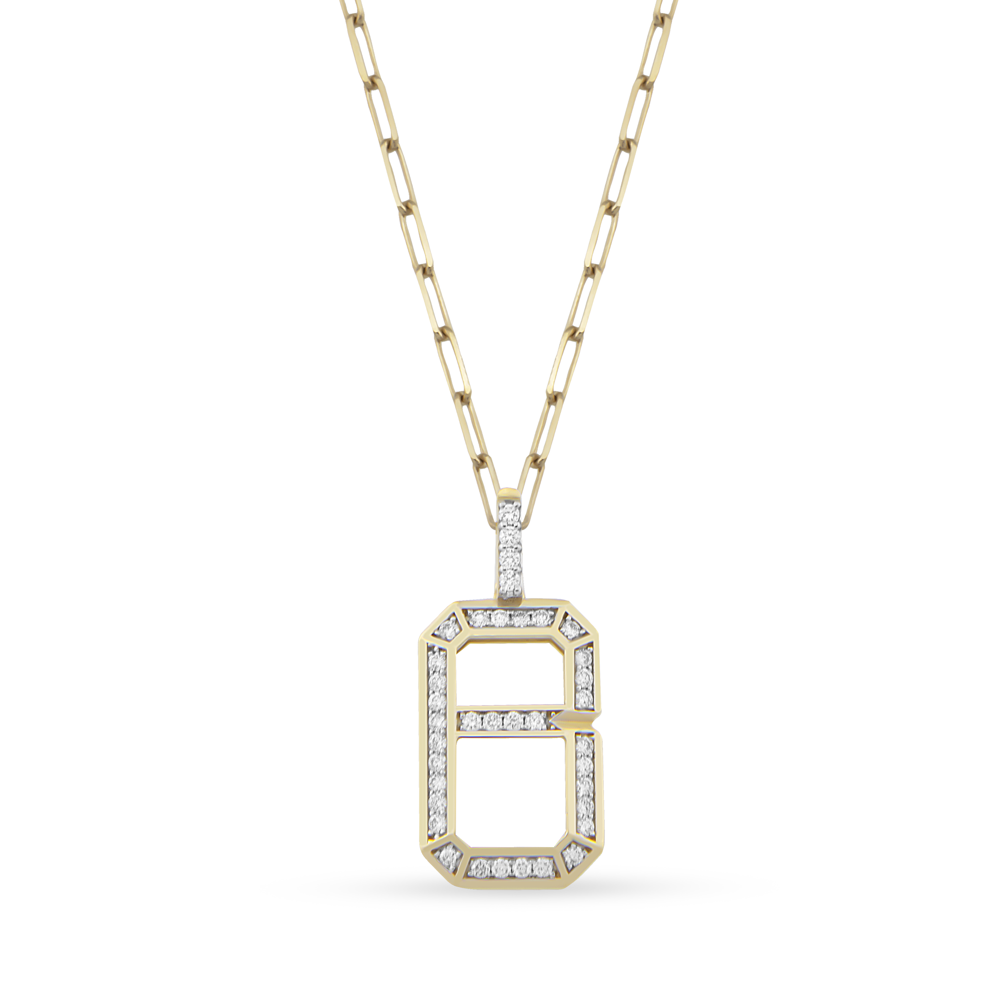 Baguette Monogram Necklace
