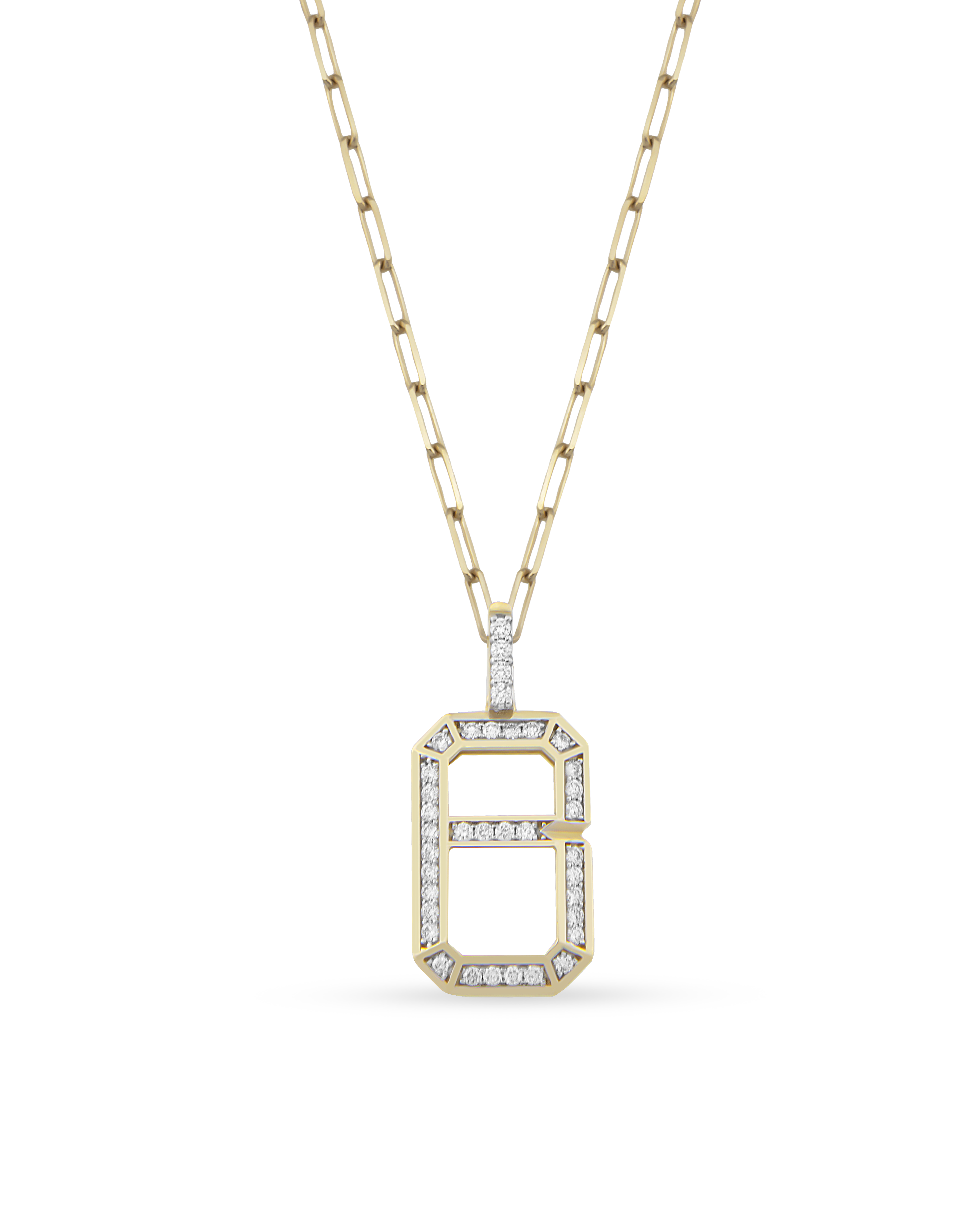 Baguette Monogram Necklace