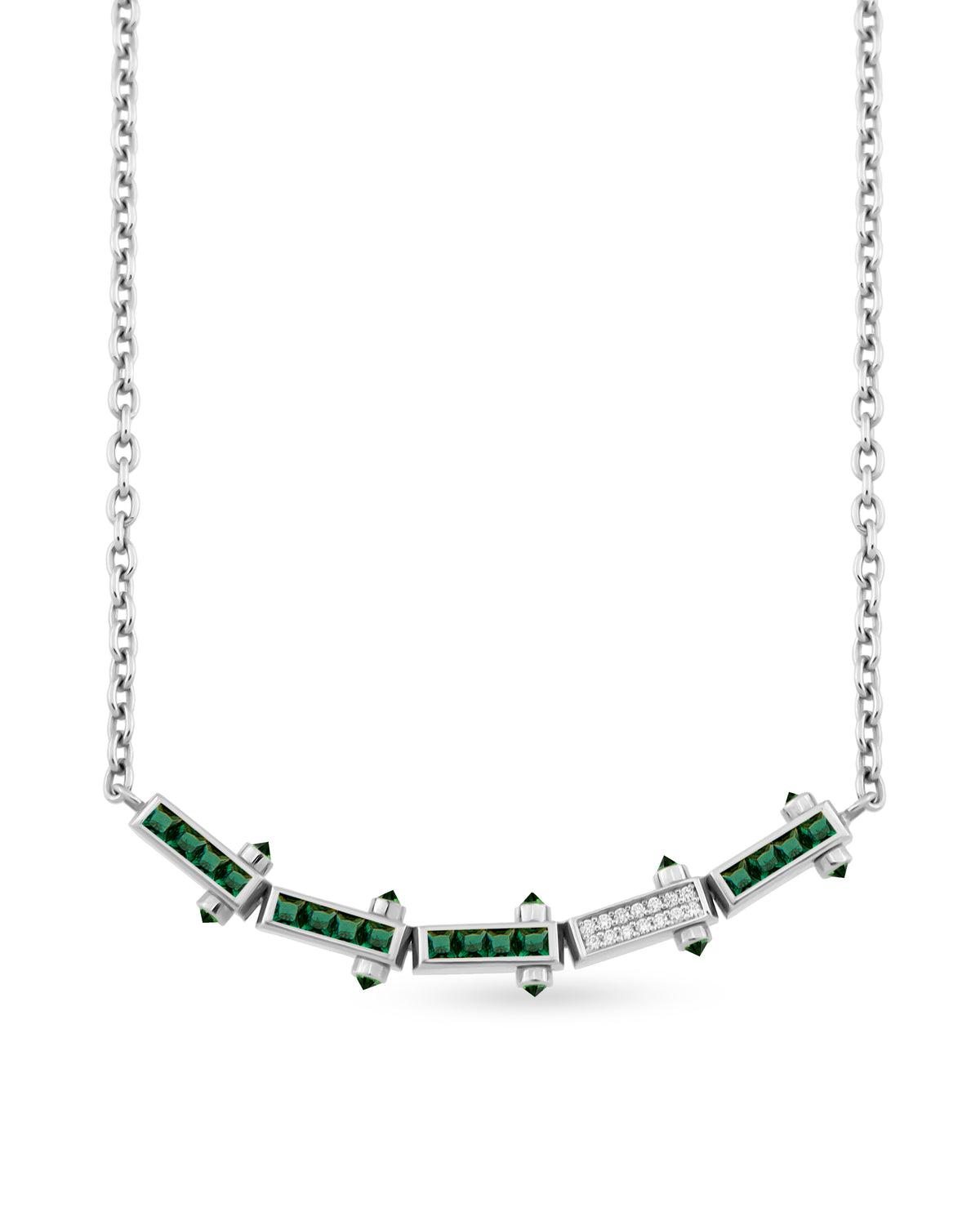 Bar Gem Chain Necklace