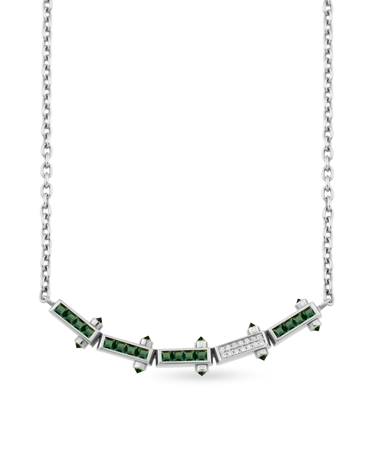 Bar Gem Chain Necklace