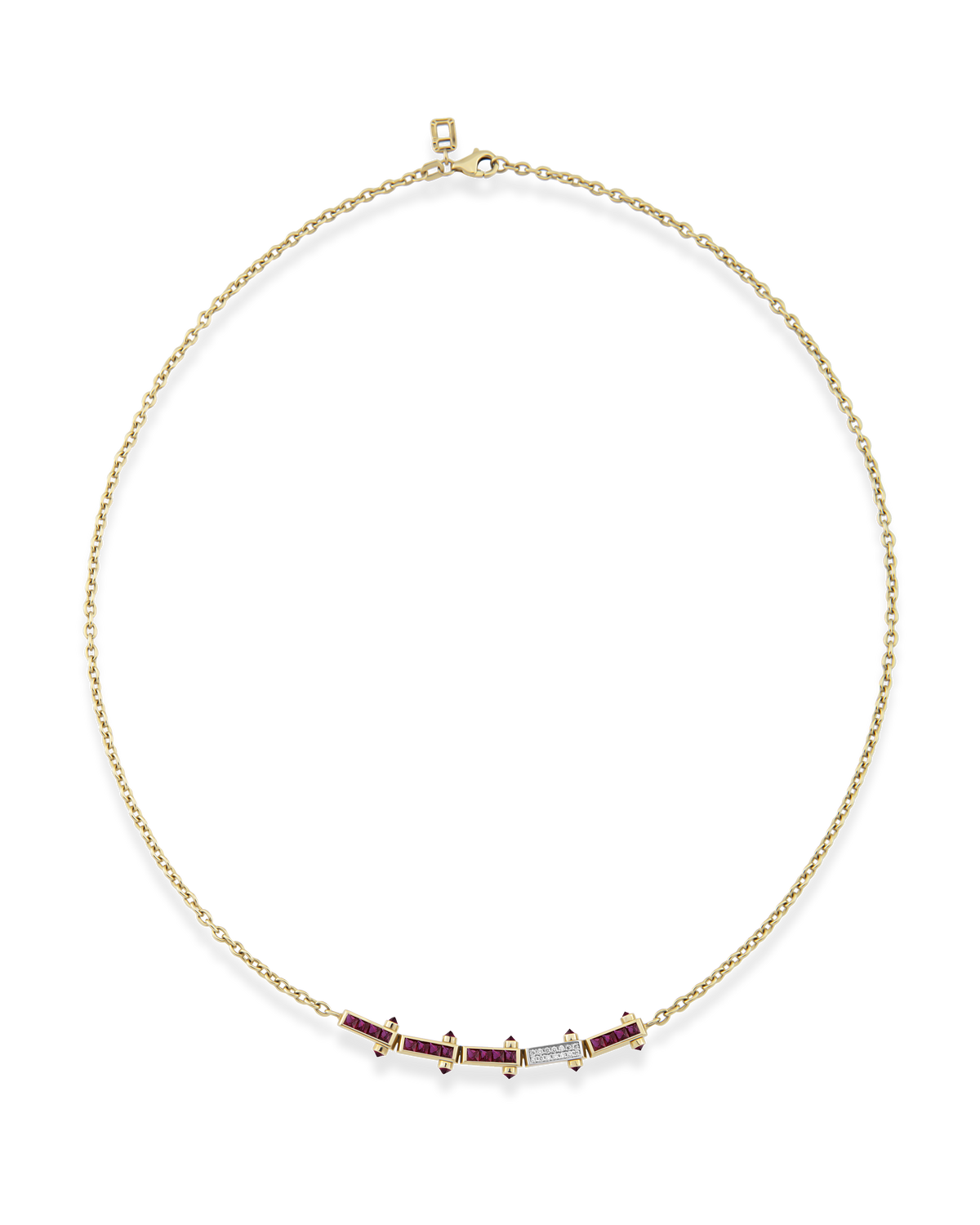 Bar Gem Chain Necklace