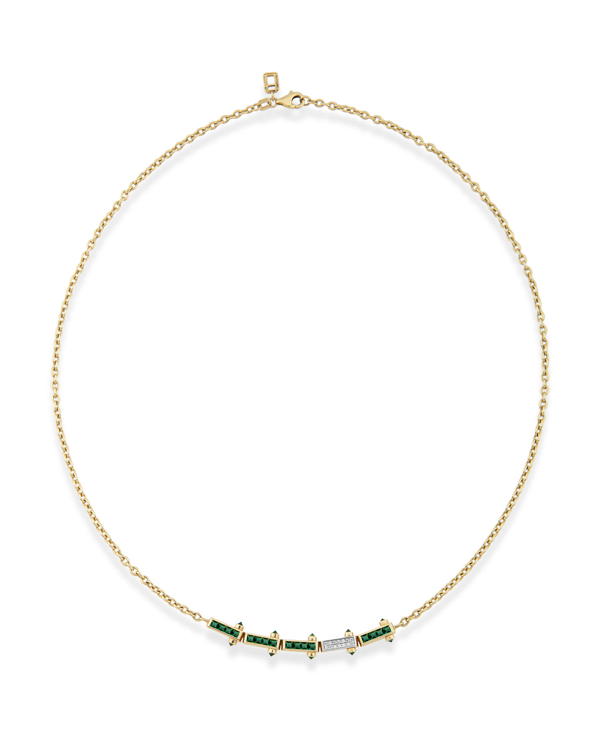 Bar Gem Chain Necklace