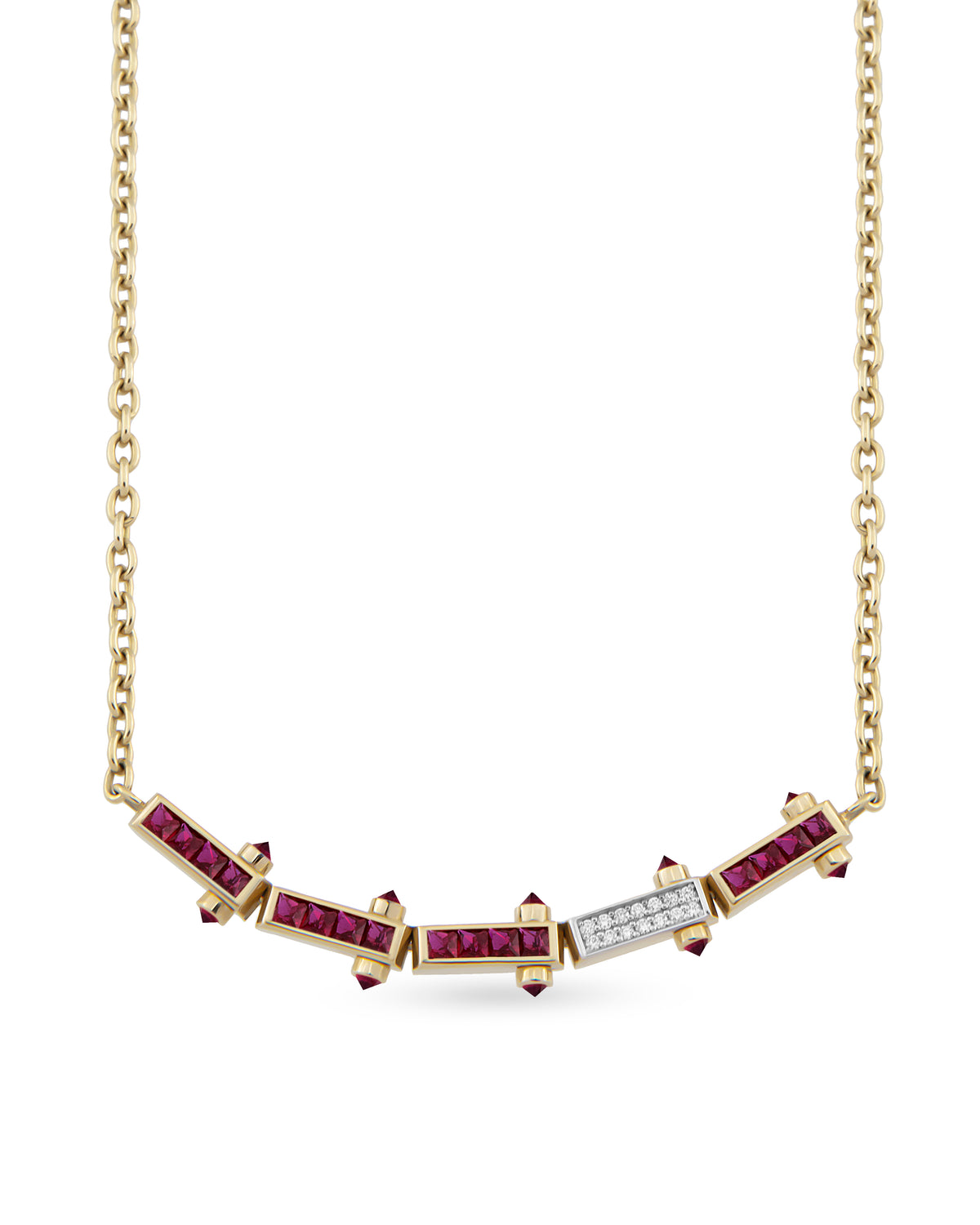 Bar Gem Chain Necklace