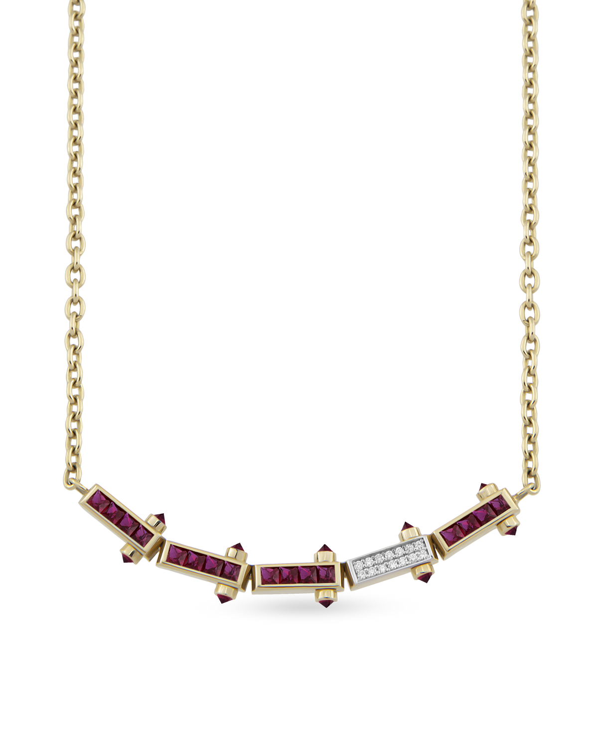 Bar Gem Chain Necklace