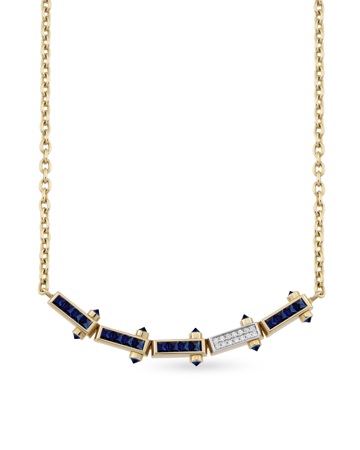 Bar Gem Chain Necklace