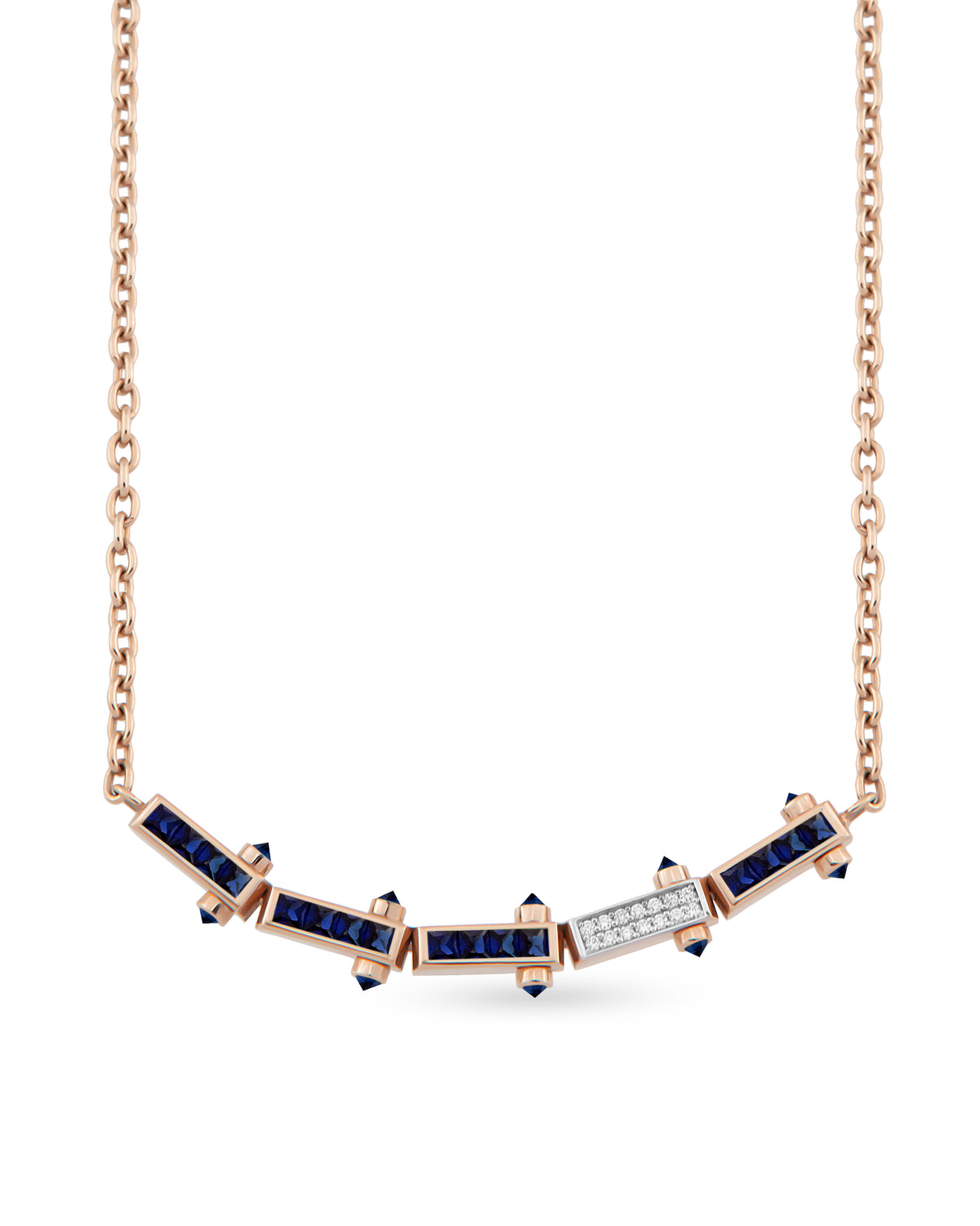 Bar Gem Chain Necklace