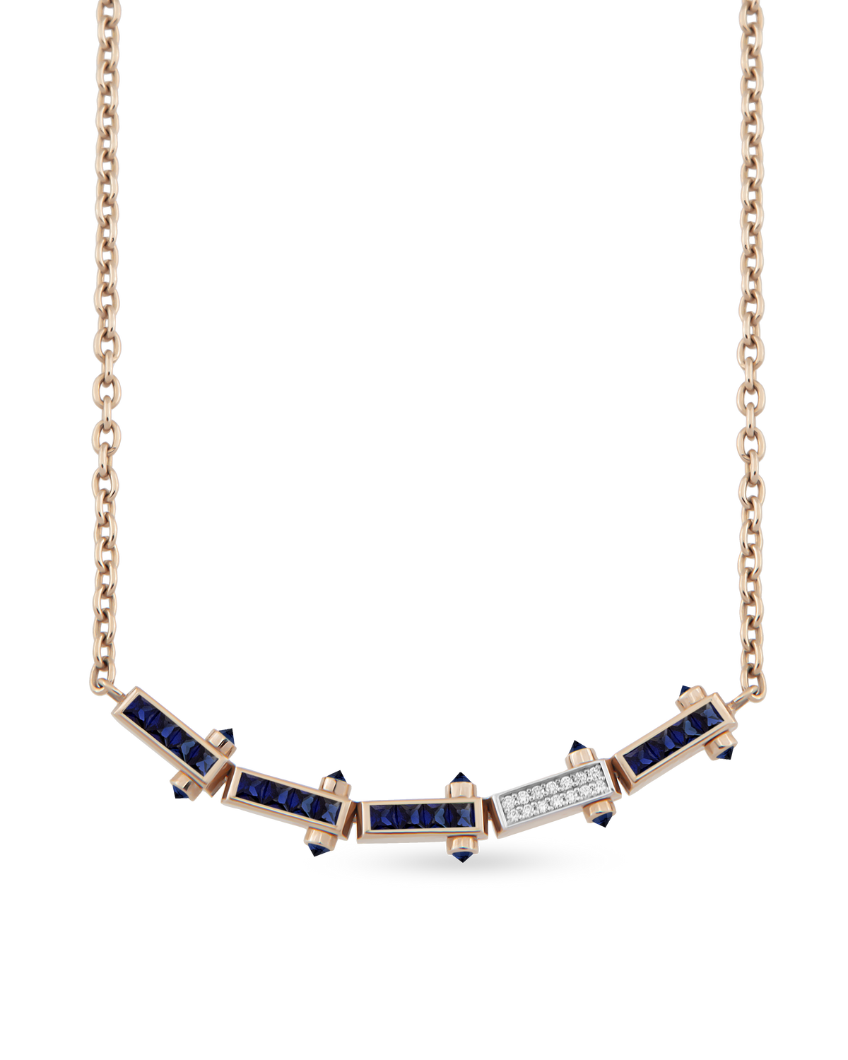 Bar Gem Chain Necklace