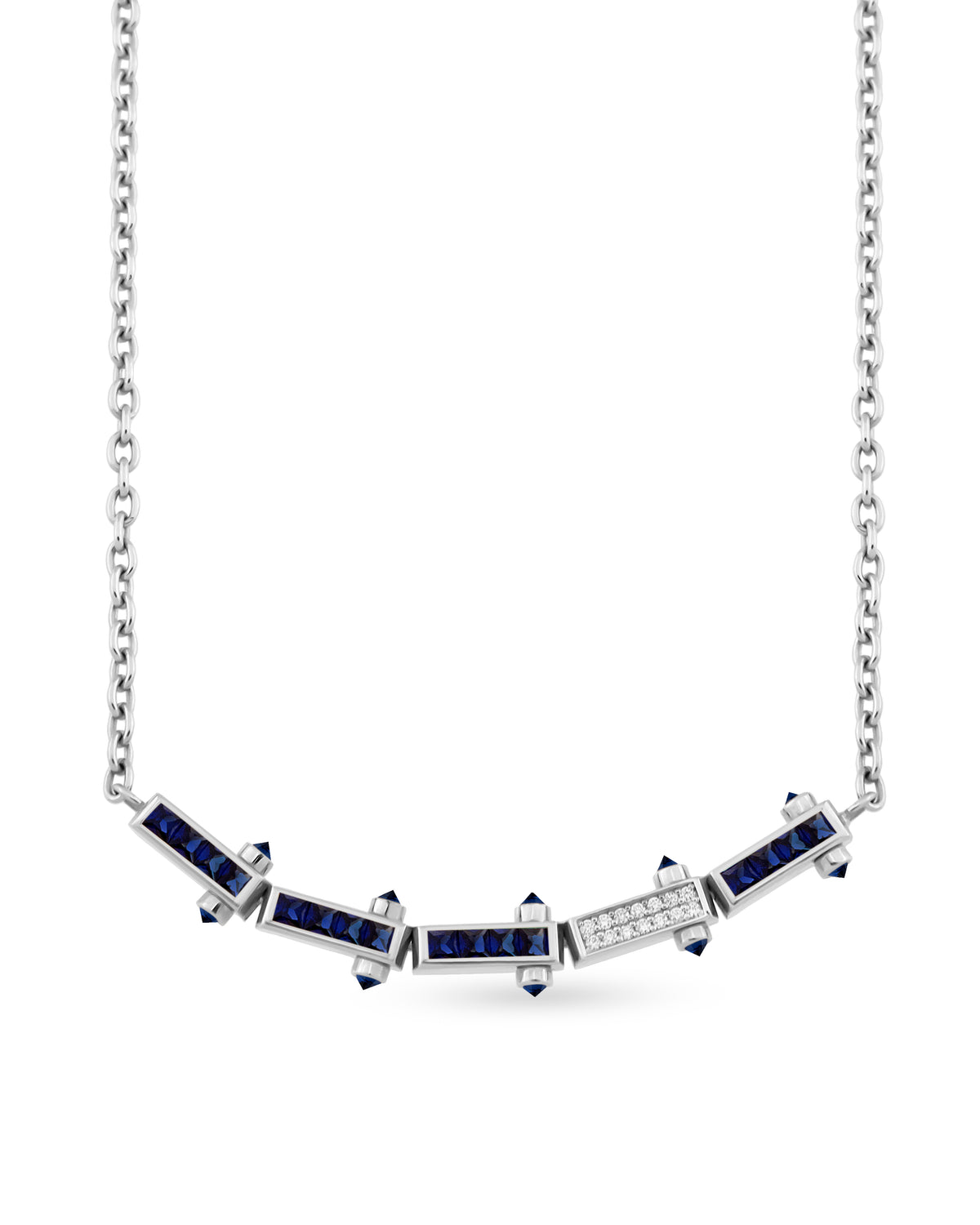 Bar Gem Chain Necklace