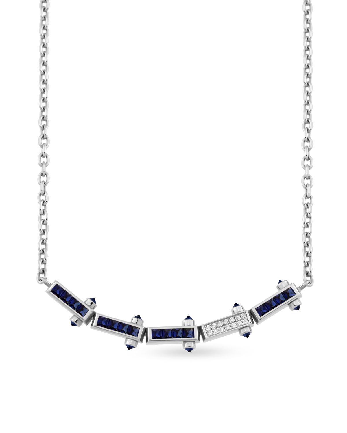 Bar Gem Chain Necklace