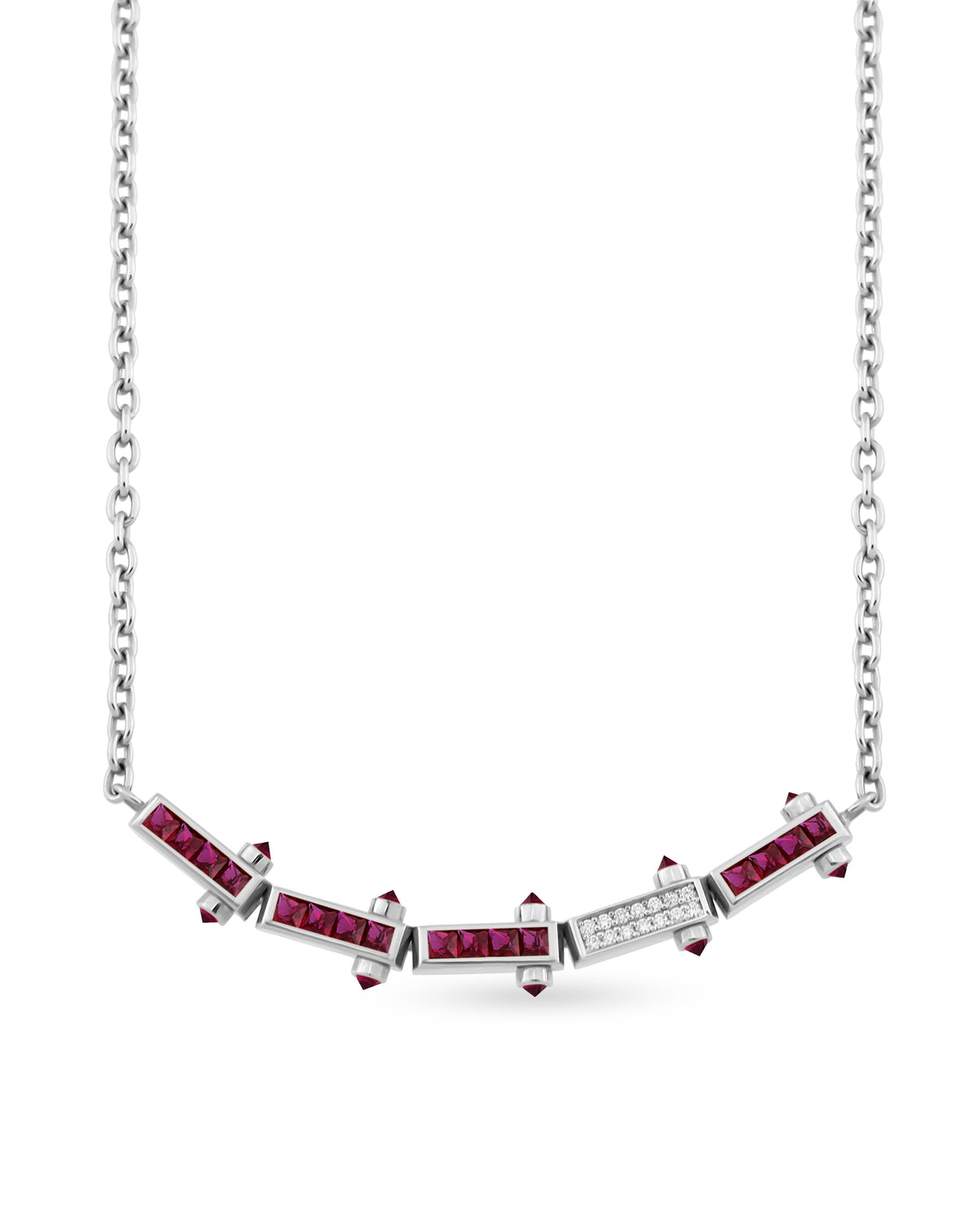 Bar Gem Chain Necklace
