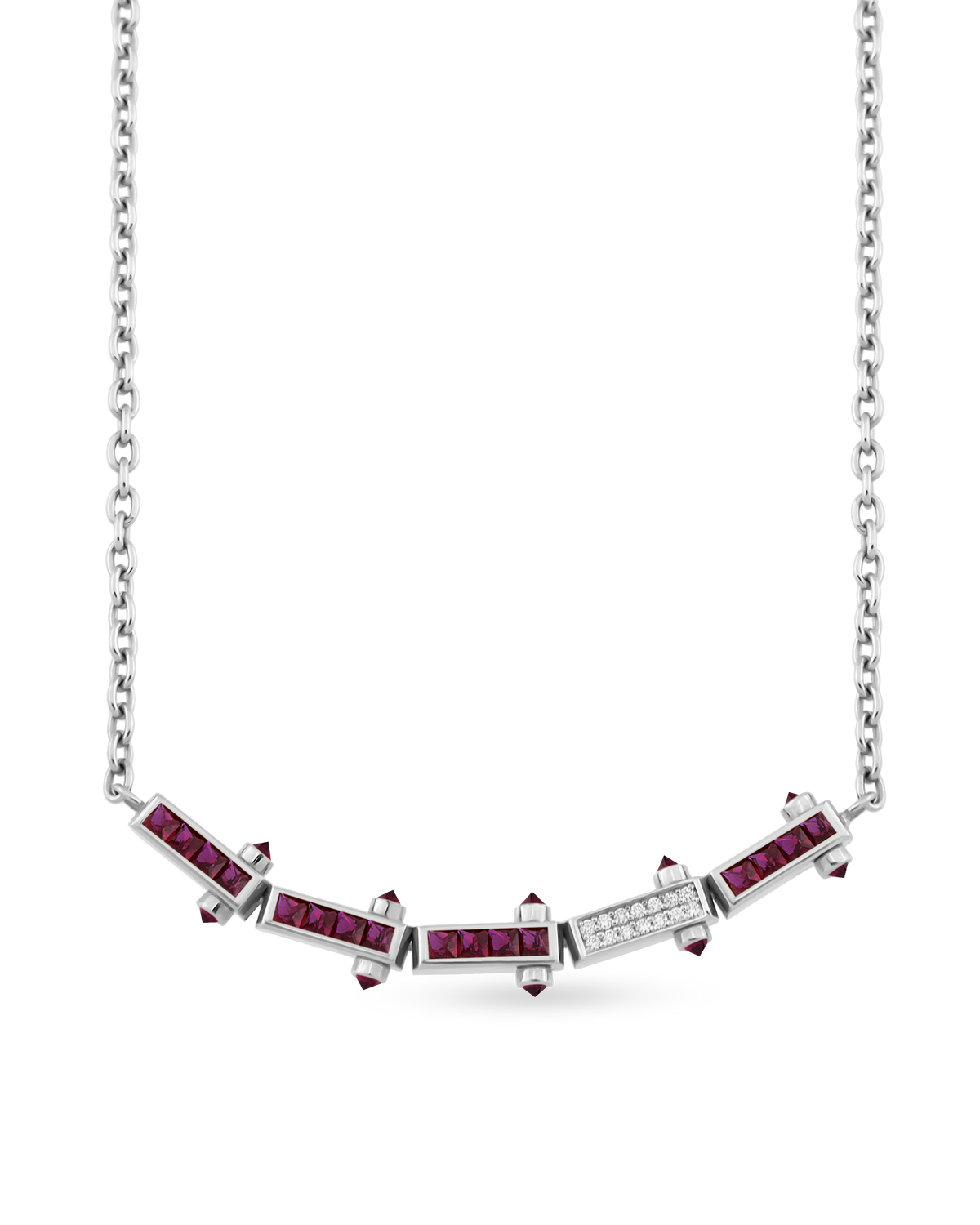 Bar Gem Chain Necklace