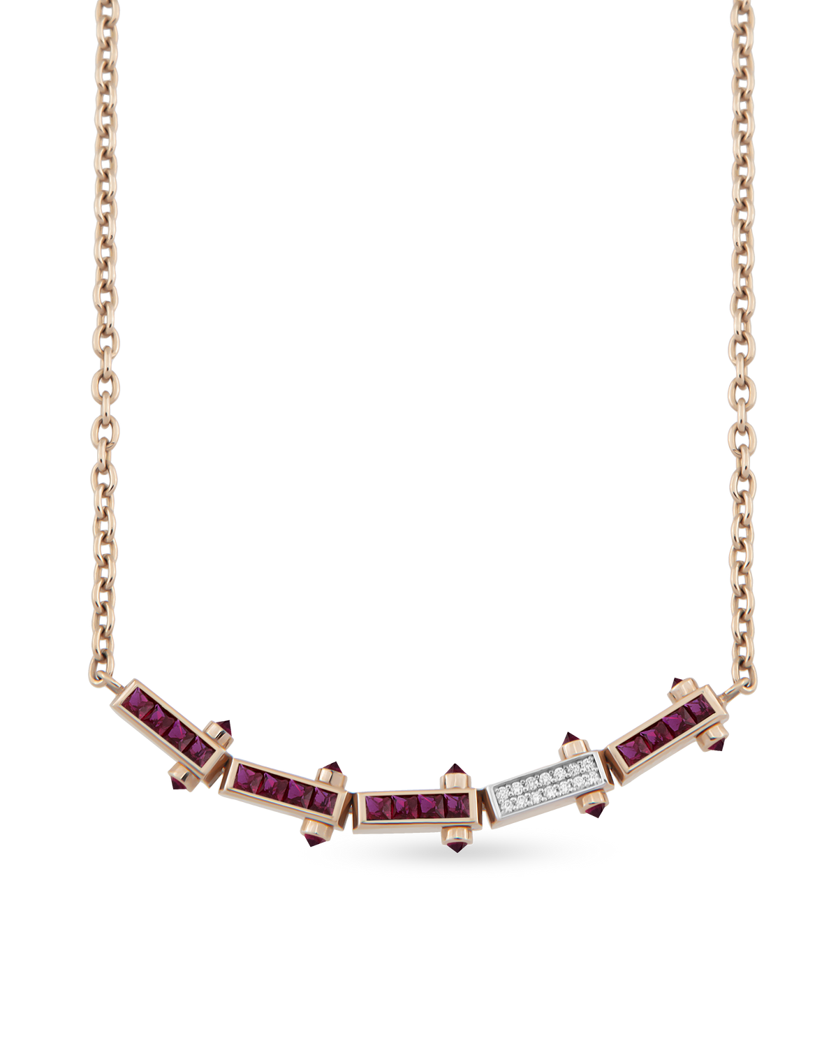 Bar Gem Chain Necklace
