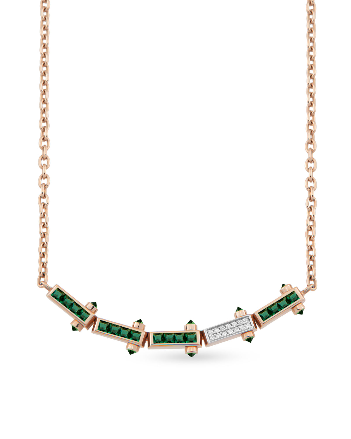 Bar Gem Chain Necklace