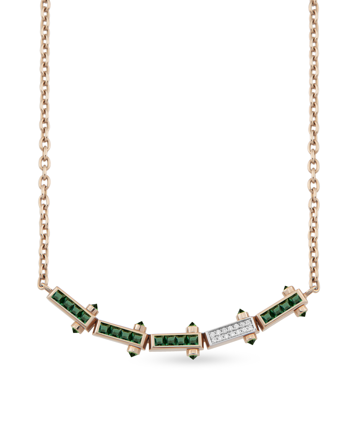 Bar Gem Chain Necklace