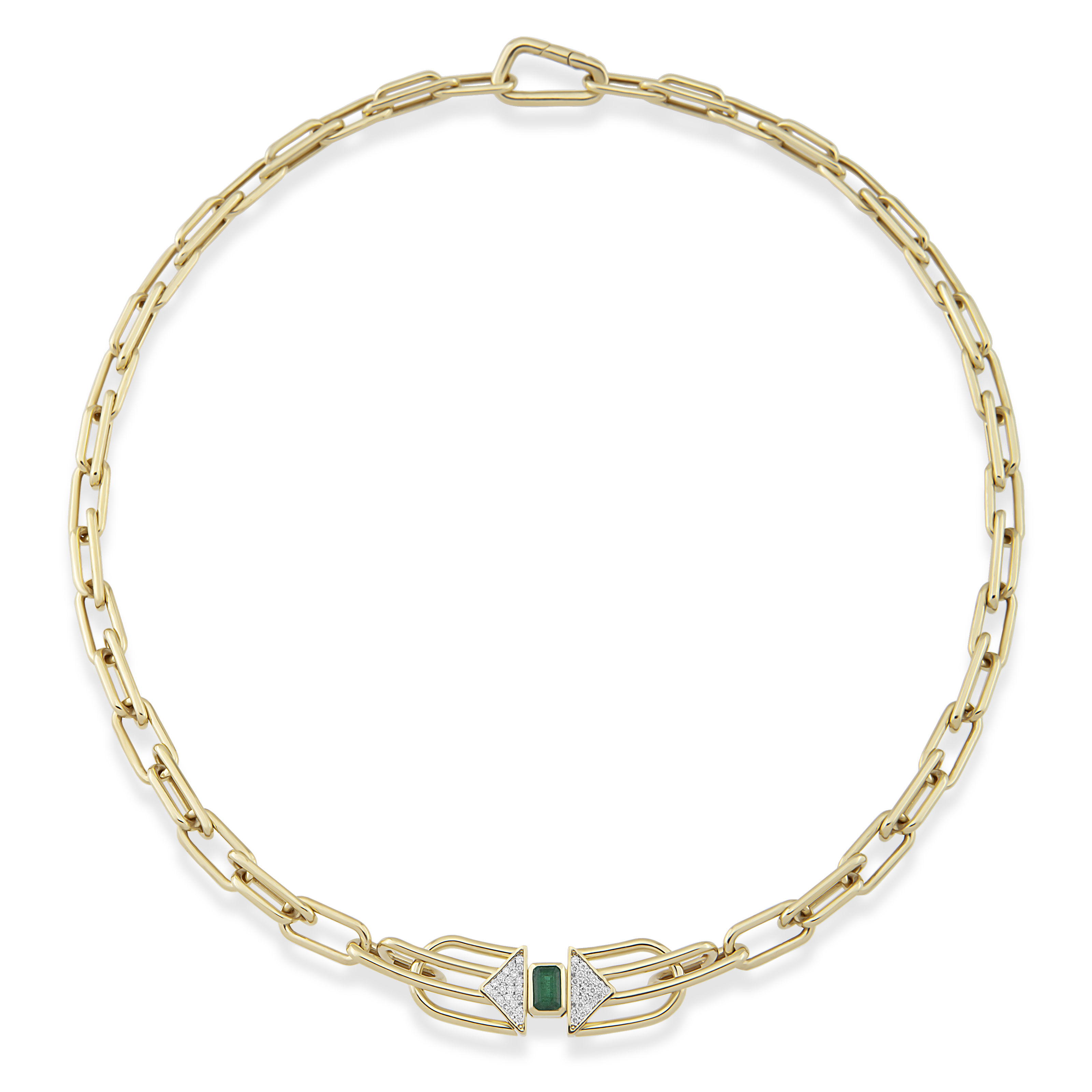 Scarlett Emerald Chain Necklace