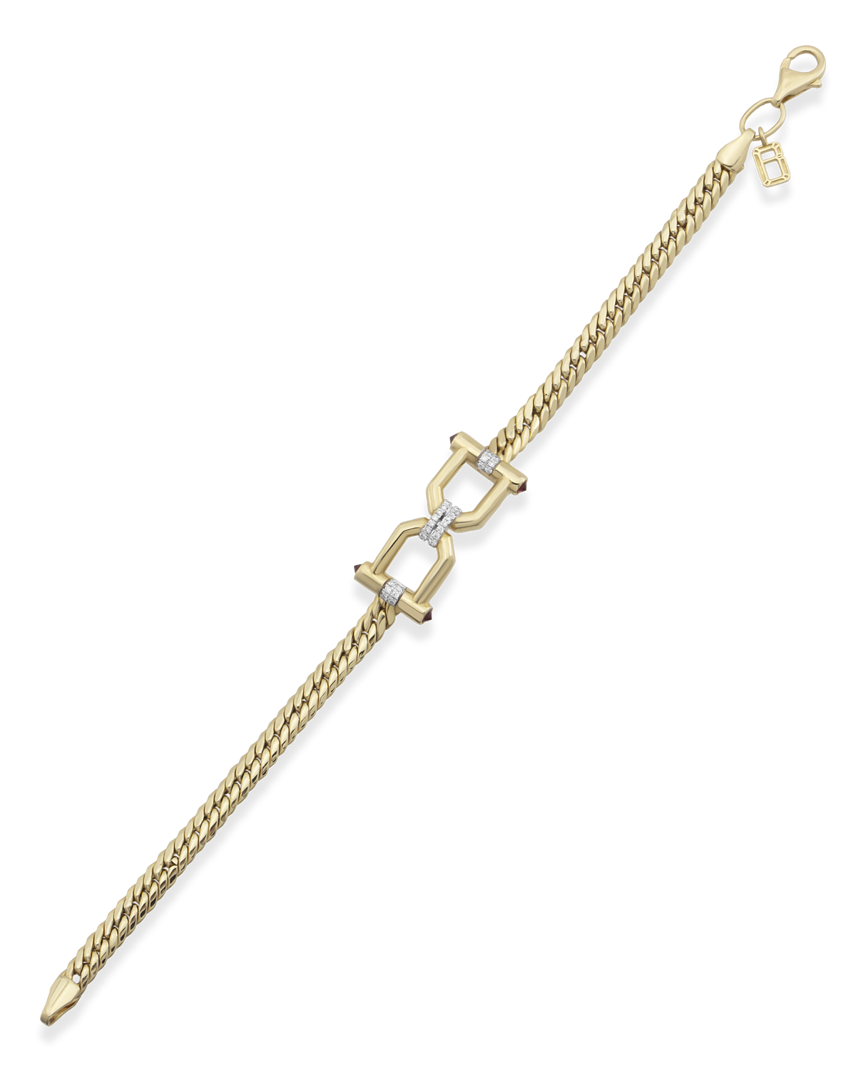 Clasp Reverse Woven Chain Bracelet