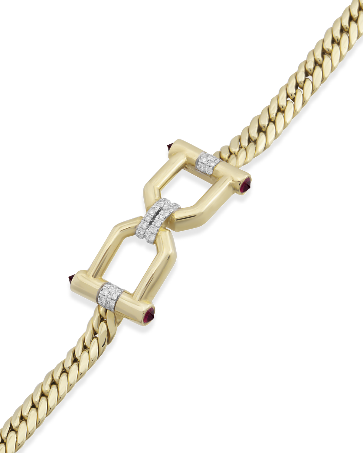 Clasp Reverse Woven Chain Bracelet