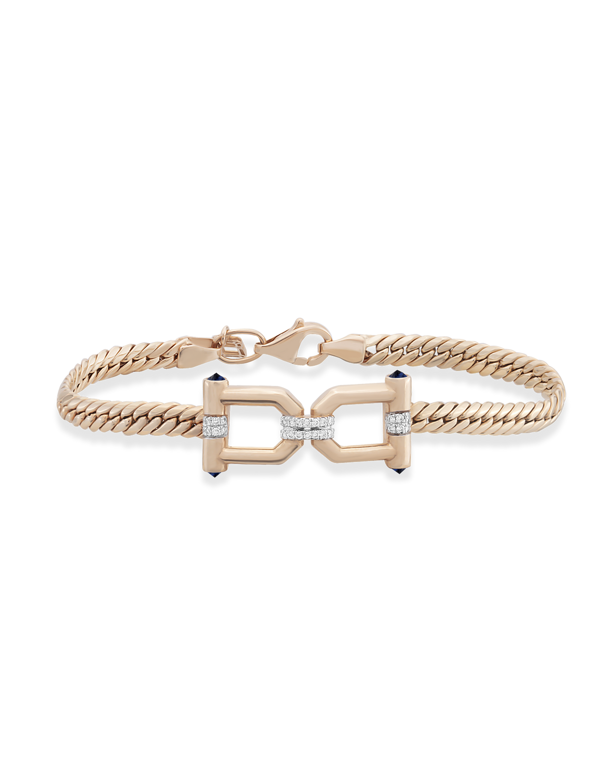 Clasp Reverse Woven Chain Bracelet
