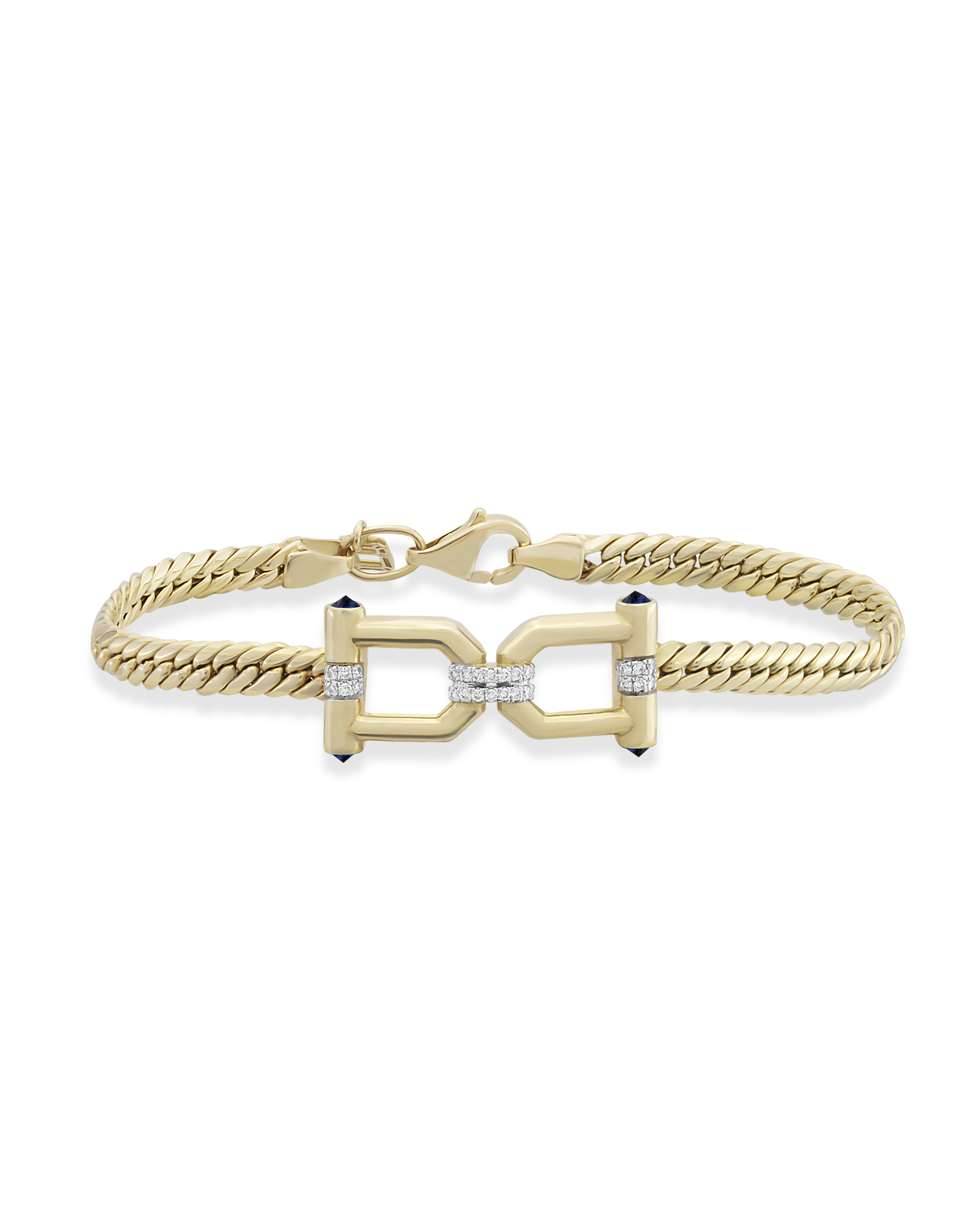 Clasp Reverse Woven Chain Bracelet