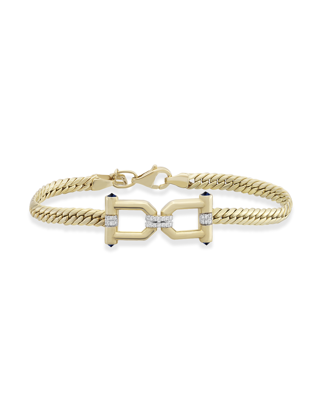 Clasp Reverse Woven Chain Bracelet