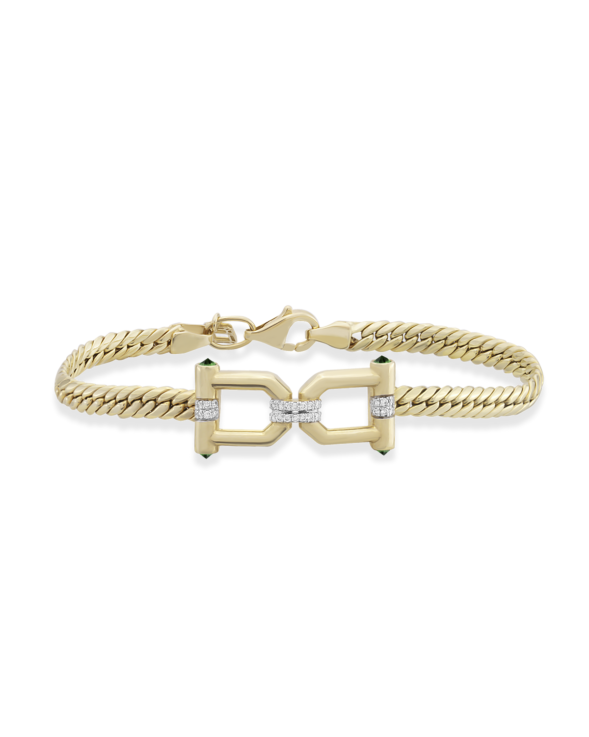Clasp Reverse Woven Chain Bracelet