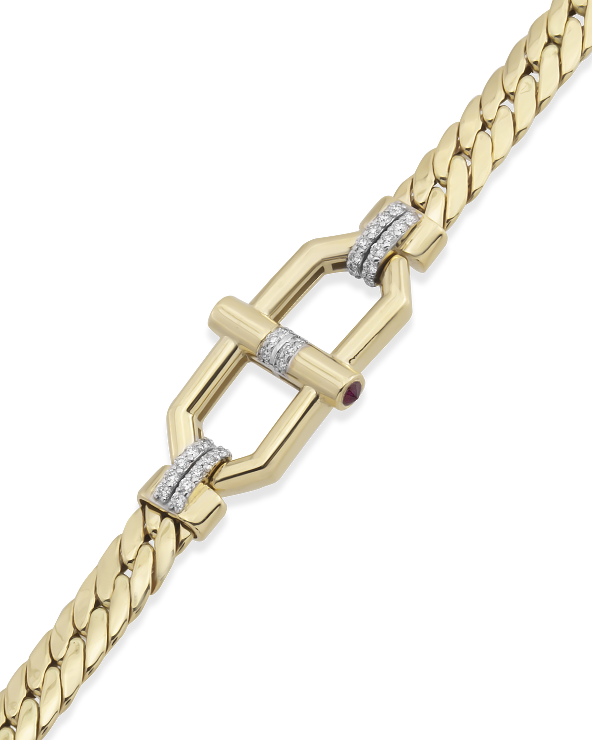 Clasp Woven Chain Bracelet