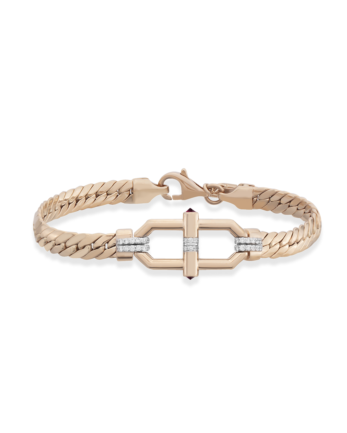 Clasp Woven Chain Bracelet