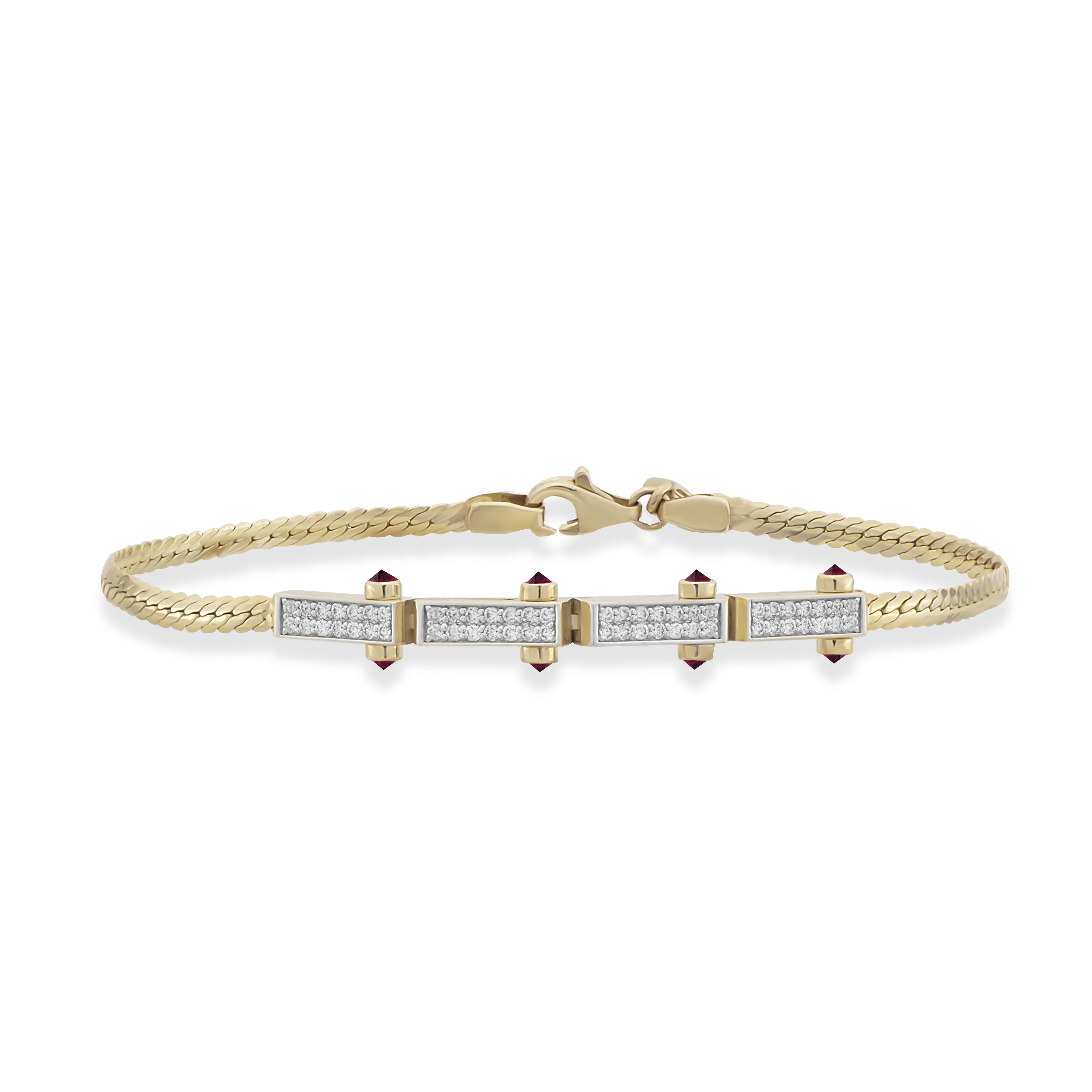 Bar Woven Chain Bracelet