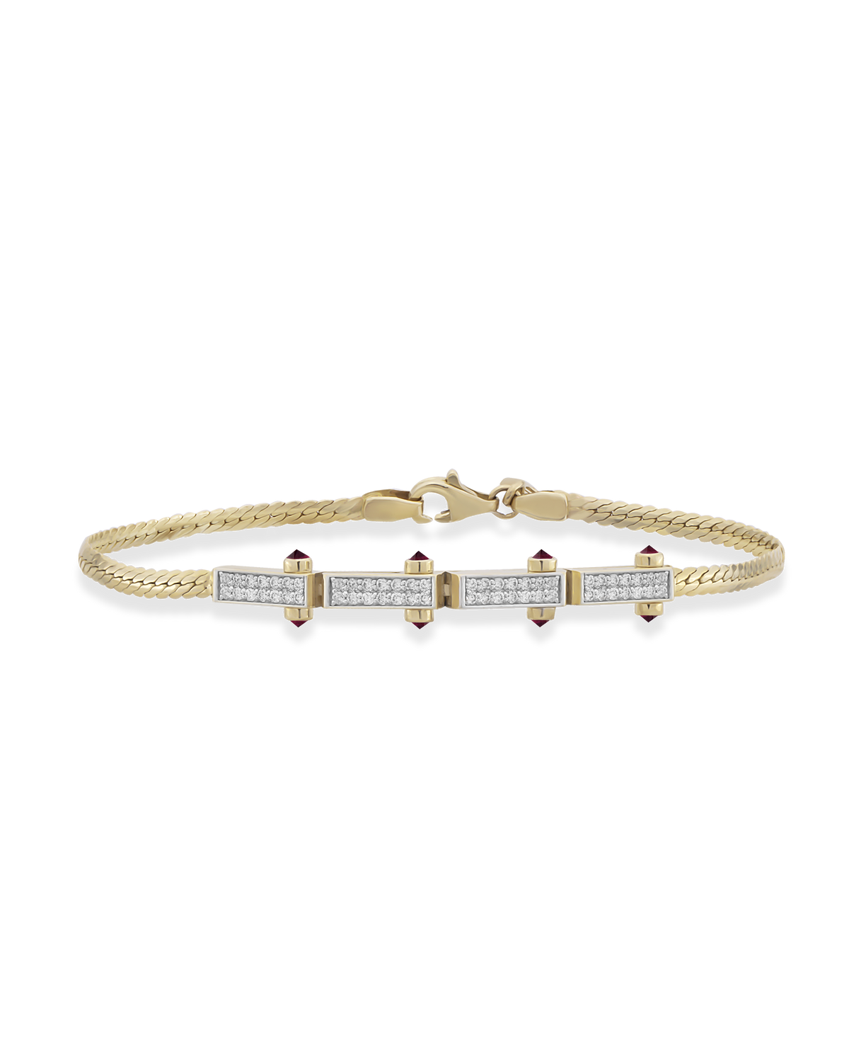 Bar Woven Chain Bracelet