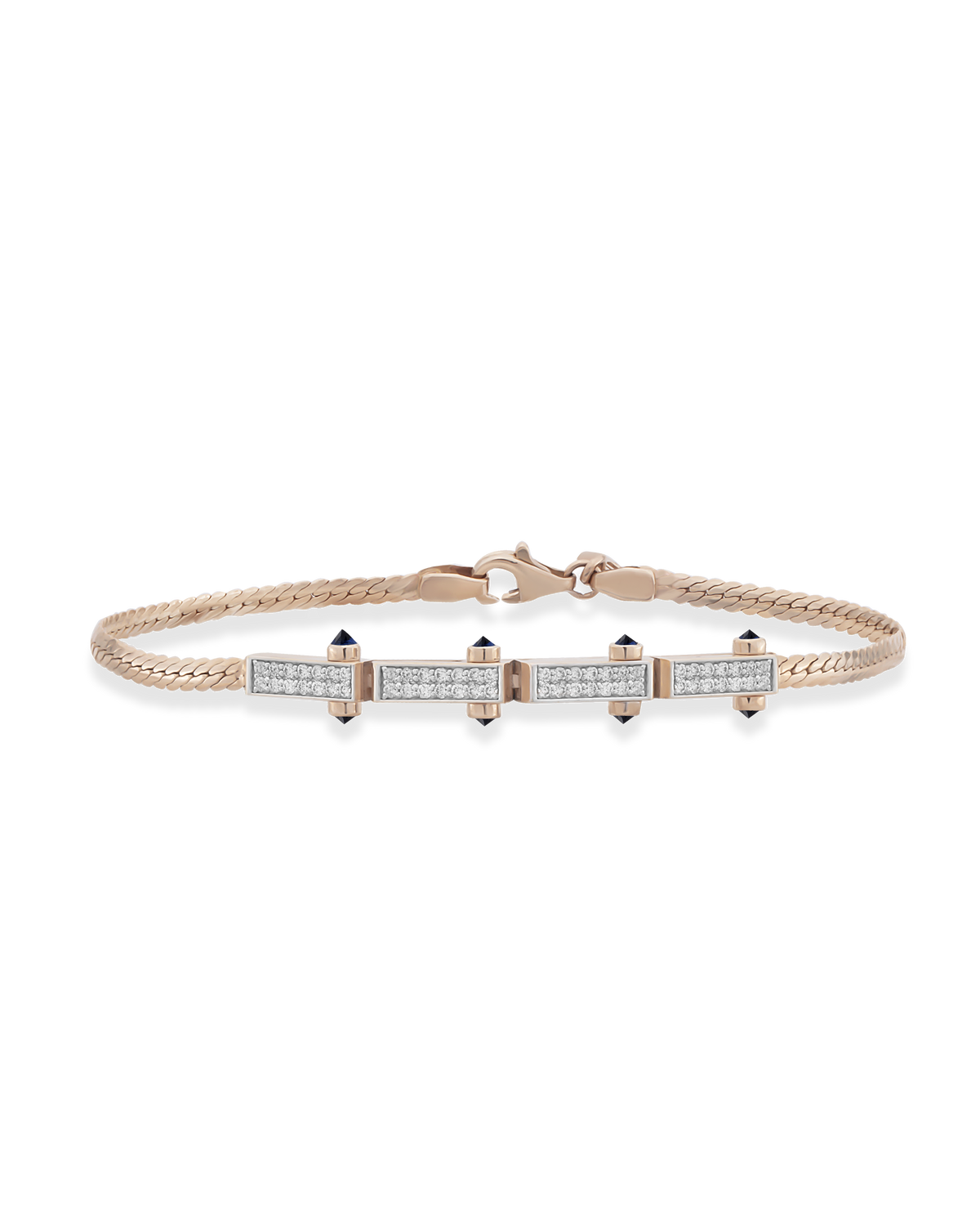 Bar Woven Chain Bracelet