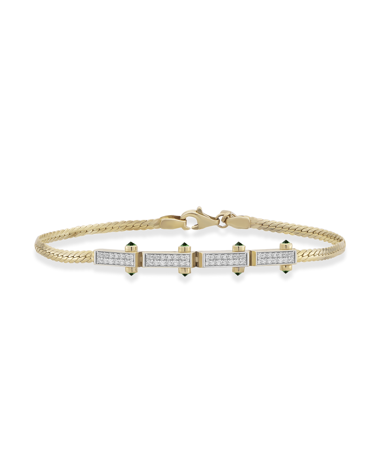 Bar Woven Chain Bracelet