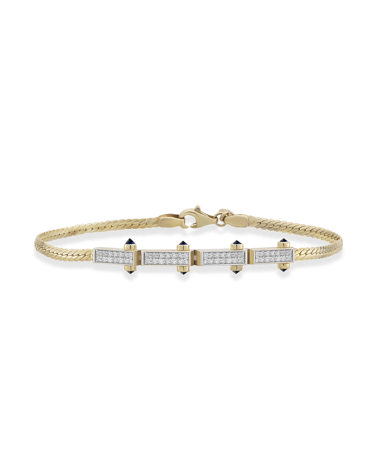 Bar Woven Chain Bracelet