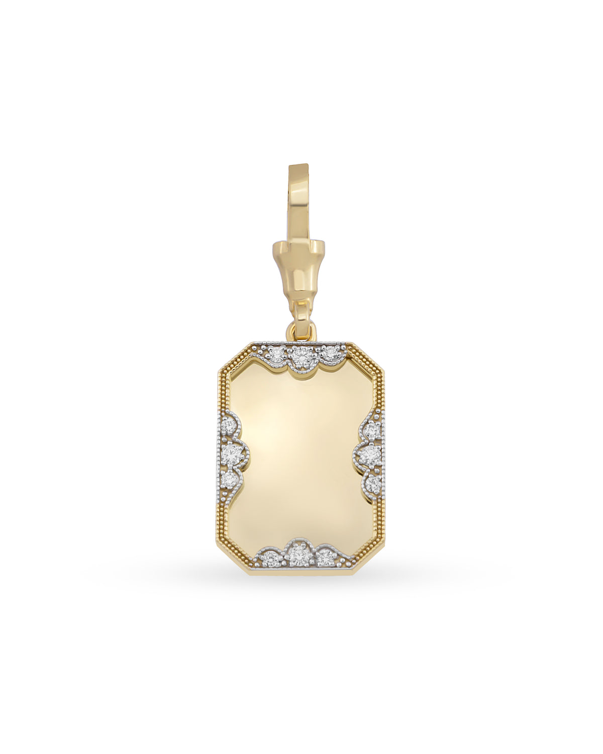 Instant Memories Recta Photo Engraved Pendant
