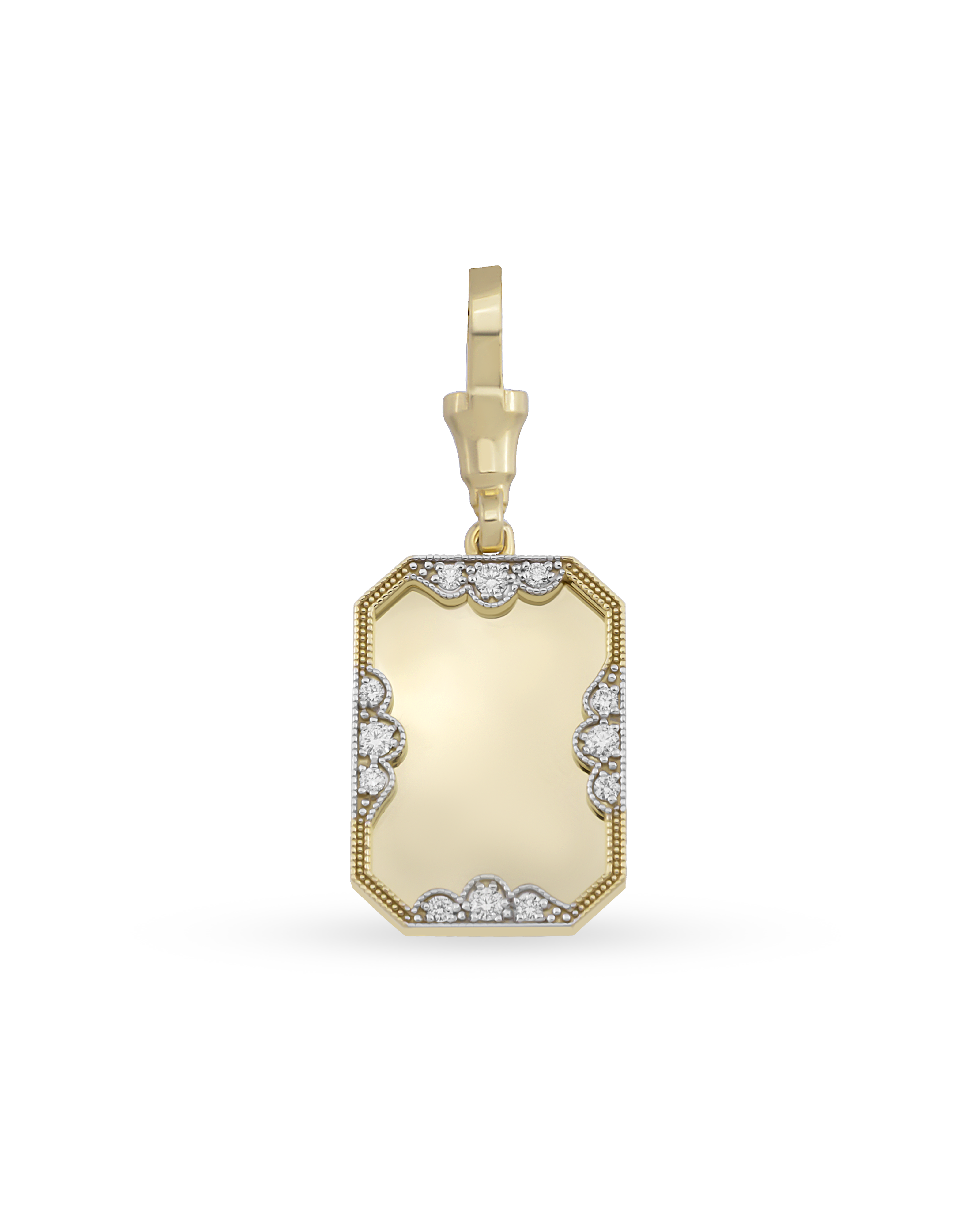 Instant Memories Recta Photo Engraved Pendant