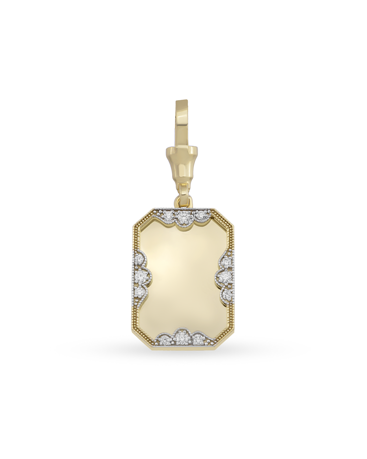 Instant Memories Recta Photo Engraved Pendant