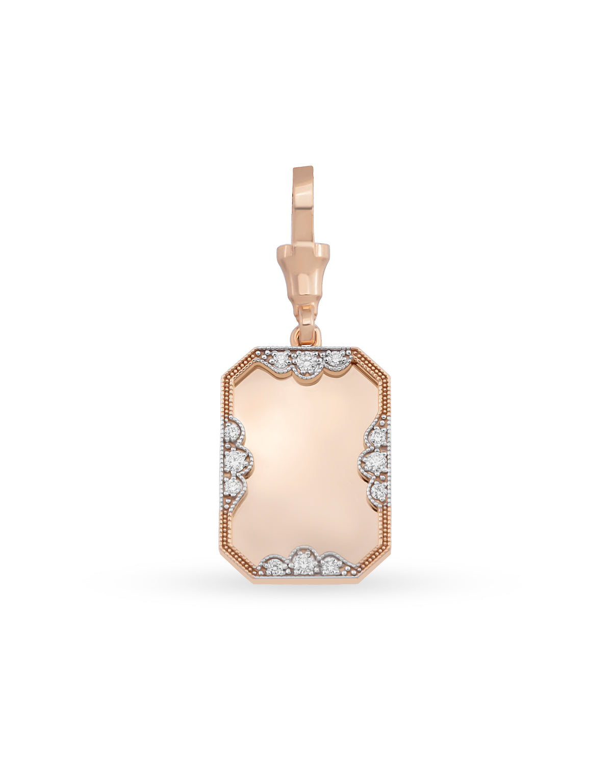 Instant Memories Recta Photo Engraved Pendant