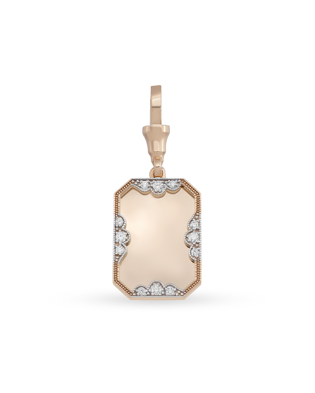 Instant Memories Recta Photo Engraved Pendant