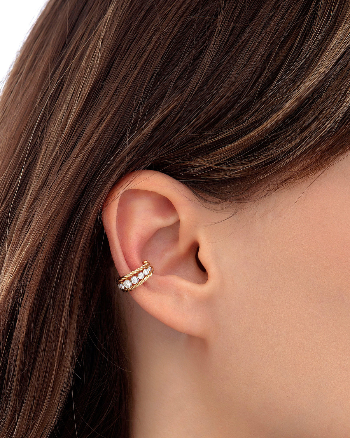 Diamond Twist Ear Cuff