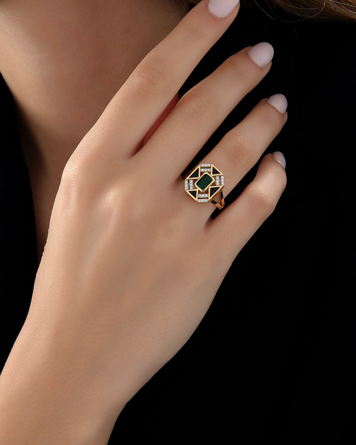 Jasmine Emerald Ring