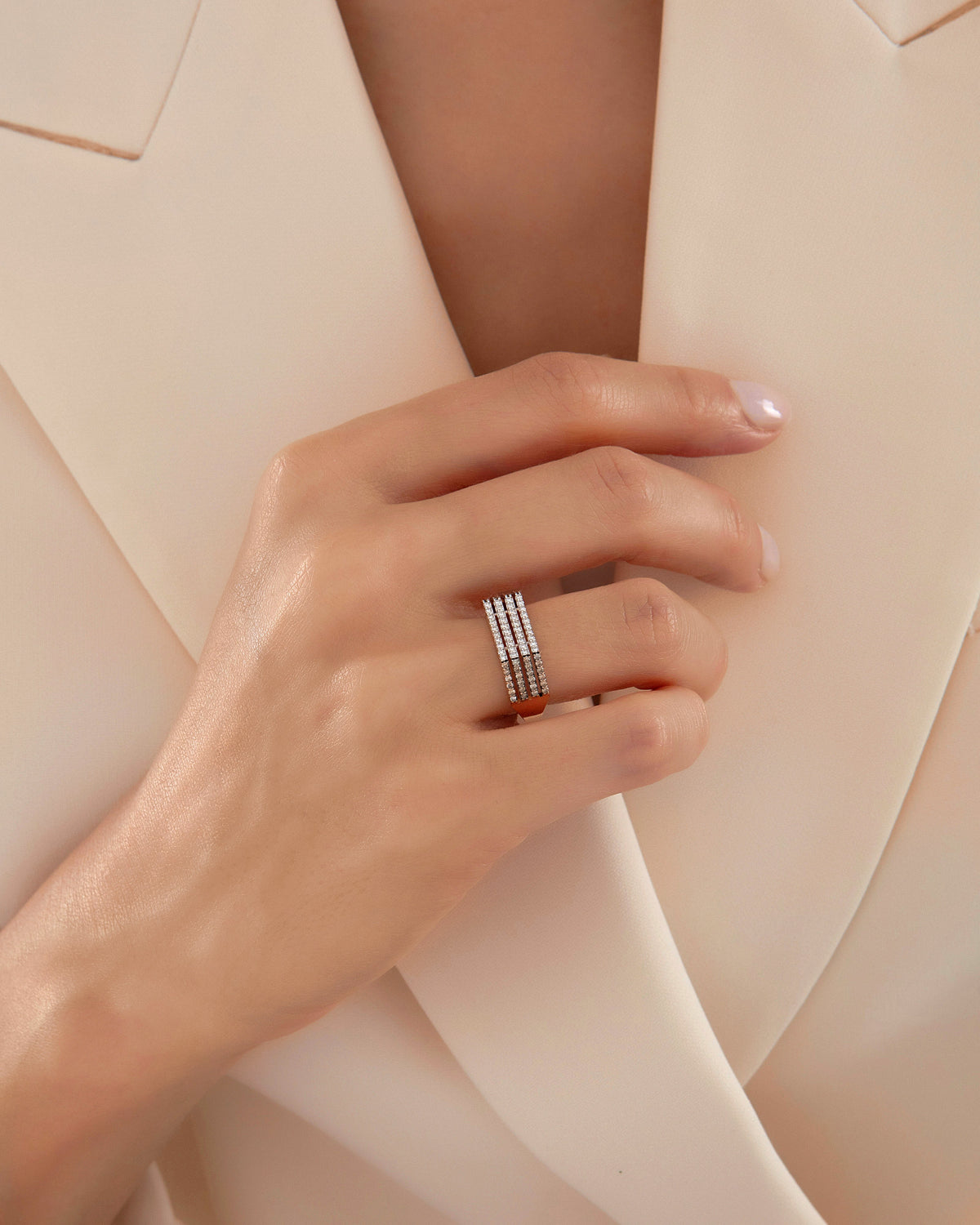 Stripe Cognac Ring
