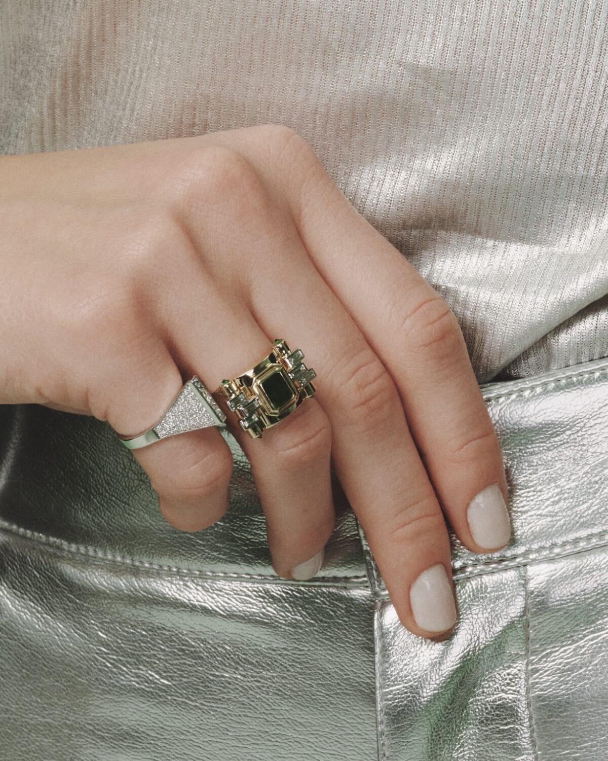 Emerald Greta Ring