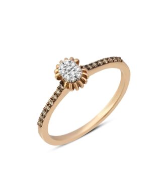 Eliptical Sunny Ring (Champagne Diamond)